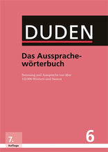 Load image into Gallery viewer, Duden – Das Aussprachewörterbuch: Betonung und Aussprache von über 132.000 Wörtern und Namen|||Duden – Das Aussprachewörterbuch: Betonung und Aussprache von über 135.000 Wörtern und Namen